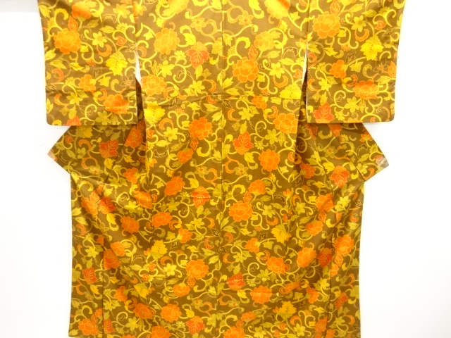 JAPANESE KIMONO / KOMON / FLOWER ARABESQUE